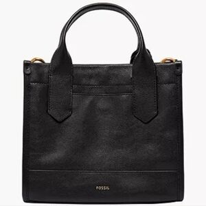 Fossil Black Leather Satchel